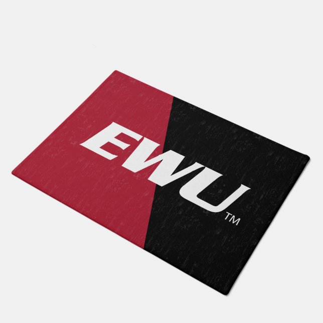 Eastern Washington University Color Block Doormat (Angled)