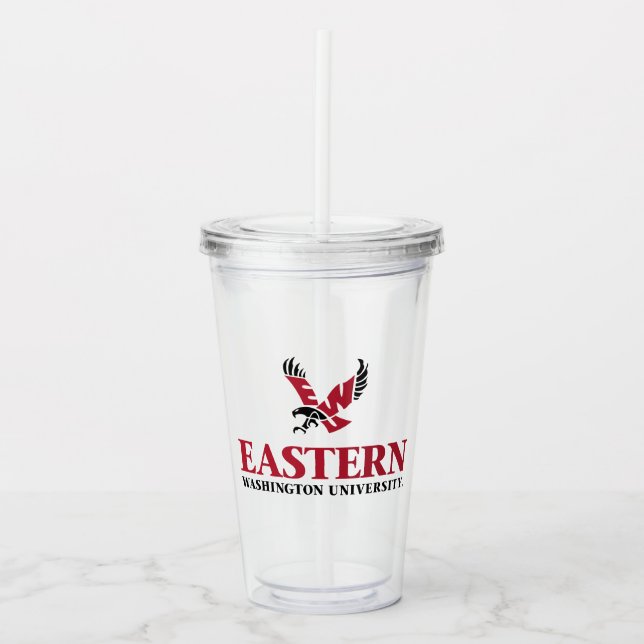 Eastern Washington University Logo Acrylic Tumbler (Front)