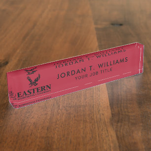 Eastern Washington University Logo Desk Name Plate