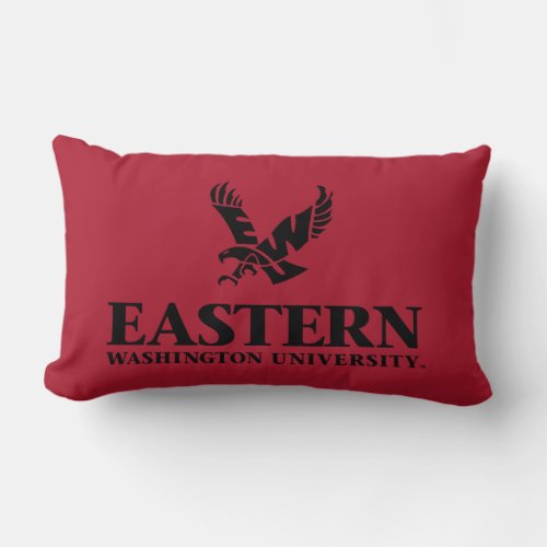 Eastern Washington University Logo Lumbar Pillow