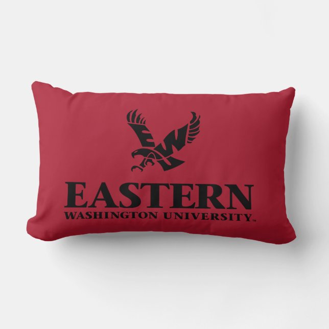 Eastern Washington University Logo Lumbar Pillow (Front)