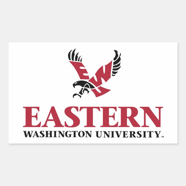 Eastern Washington University Logo Rectangular Sticker (Front)