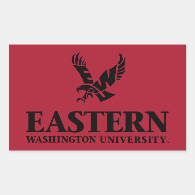 Eastern Washington University Logo Rectangular Sticker (Front)
