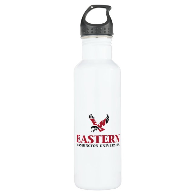 Eastern Washington University Logo Stainless Steel Water Bottle (Front)