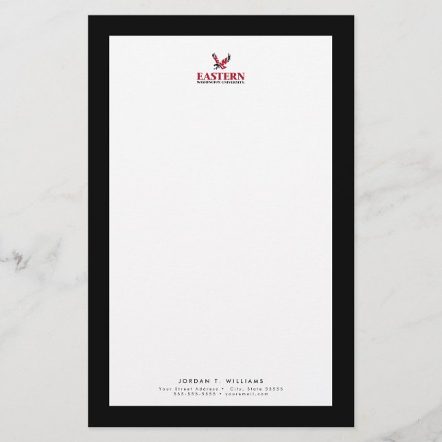Eastern Washington University Logo Stationery (Front)