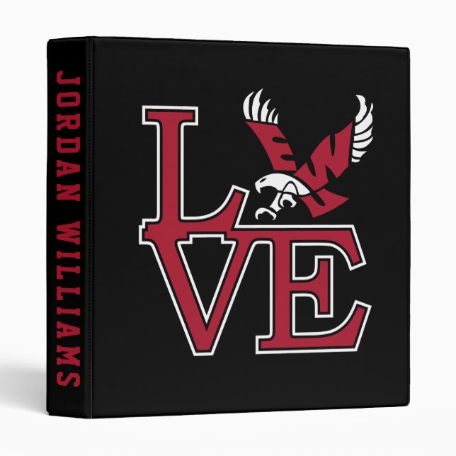 Eastern Washington University Love 3 Ring Binder (Front/Spine)