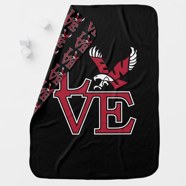 Eastern Washington University Love Baby Blanket (In Situ)