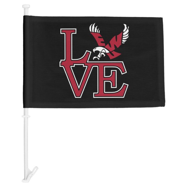 Eastern Washington University Love Car Flag (Front)