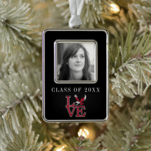 Eastern Washington University Love Christmas Ornament