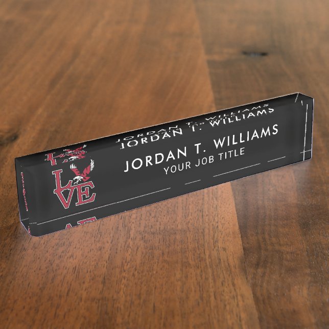Eastern Washington University Love Desk Name Plate (Side)