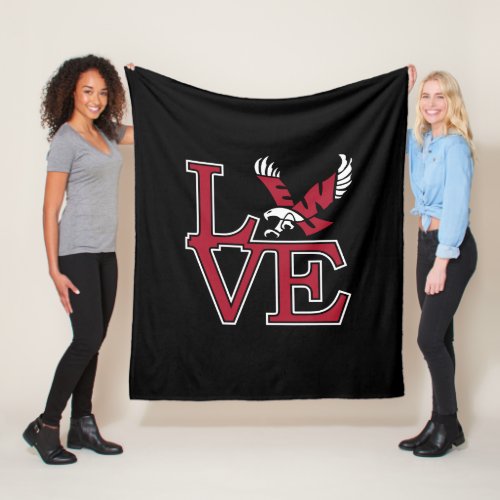 Eastern Washington University Love Fleece Blanket