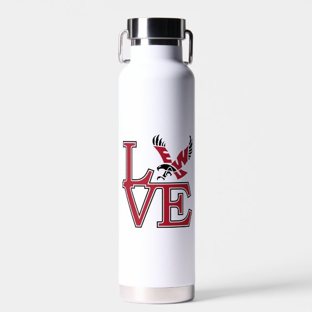 Eastern Washington University Love Water Bottle (Front)