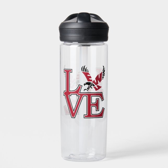Eastern Washington University Love Water Bottle (Front)