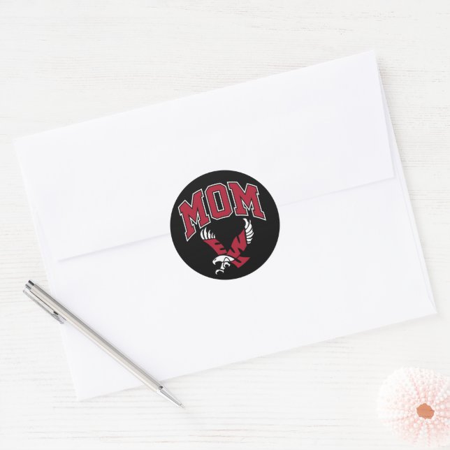 Eastern Washington University Mom Classic Round Sticker (Envelope)