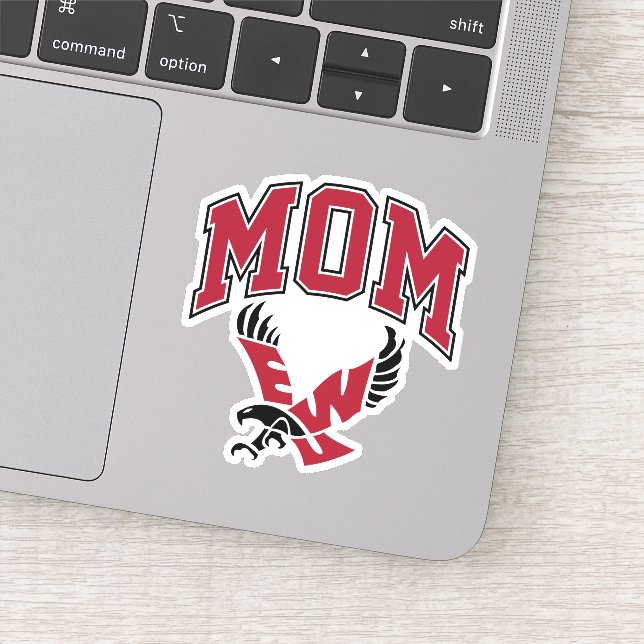 Eastern Washington University Mom Sticker (Detail)