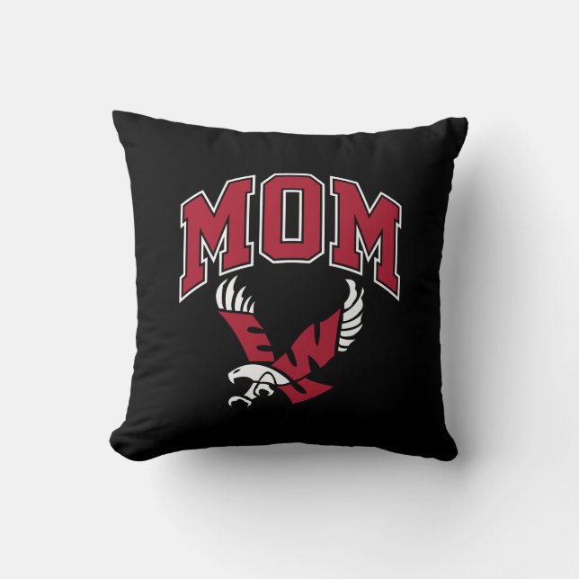 Eastern Washington University Mom Throw Pillow (Front)