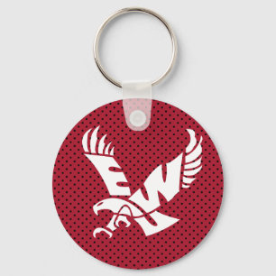Eastern Washington University Polka Dots Keychain