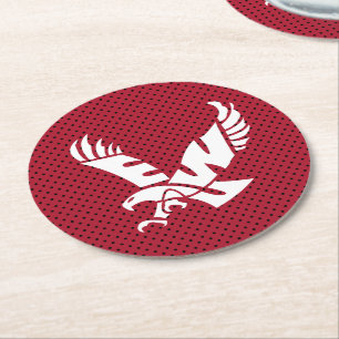 Eastern Washington University Polka Dots Round Paper Coaster
