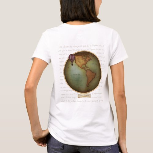 Eastern  Western Hemispheres Map 2_Sided T_Shirt