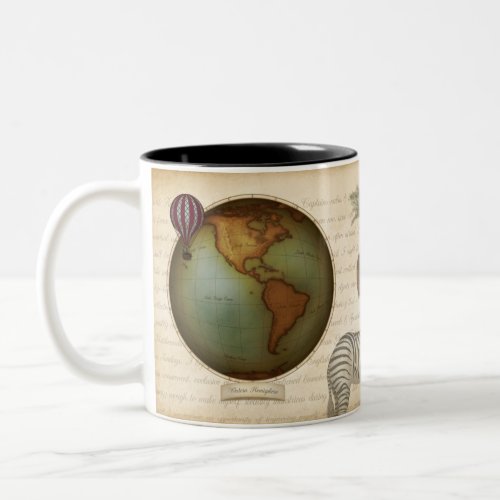 Eastern  Western Hemispheres Neo_Victorian Safari Two_Tone Coffee Mug