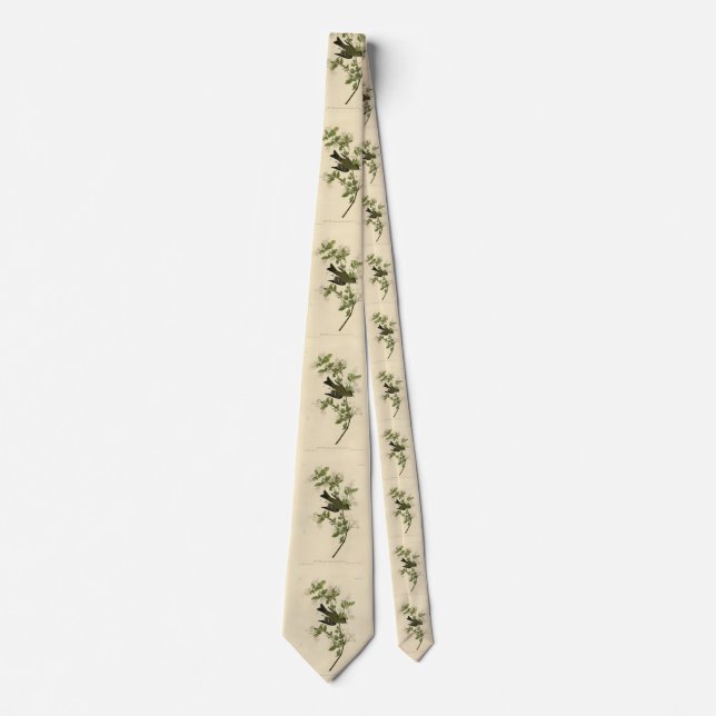 Eastern Wood Pewee from Audubon's Birds of America Neck Tie (Front)
