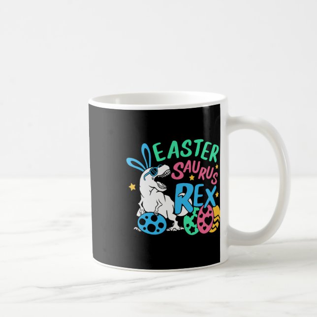 Eastersaurus T-rex Easter Day Tee, Cute Easter Bun Coffee Mug (Right)