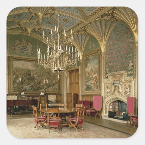 Eastnor Castle Herefordshire the drawing Square Sticker
