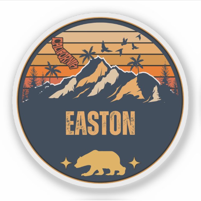 Easton, California Sticker (Front)