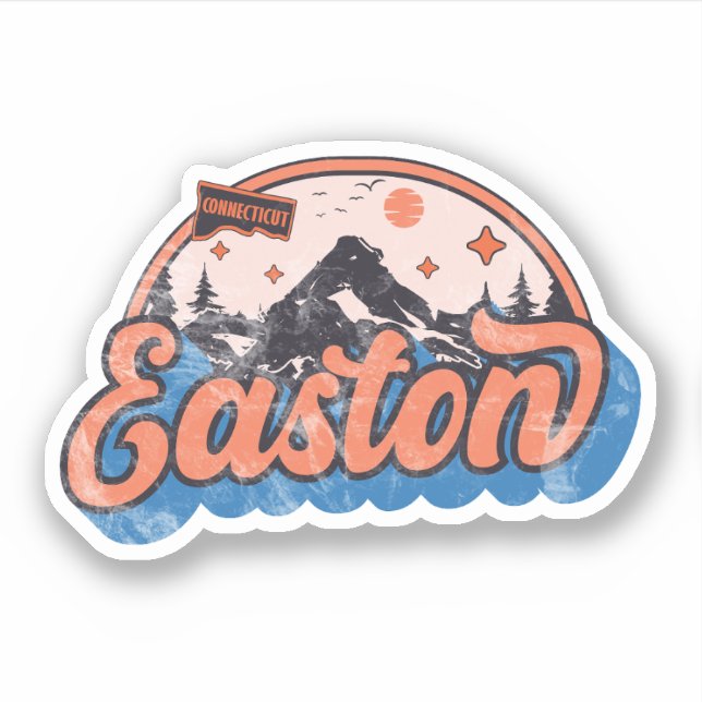 Easton, Connecticut Sticker (Front)