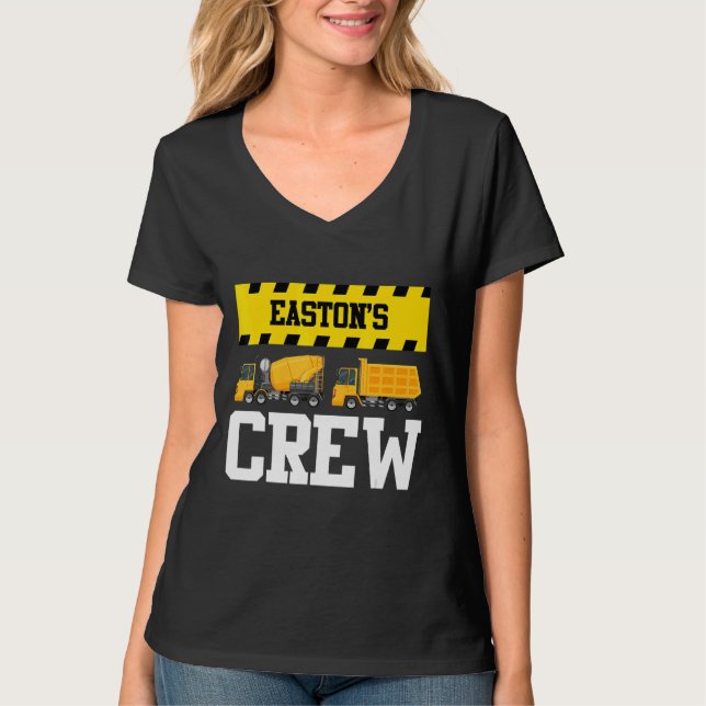 Easton Construction Crew Custom Dumptruck Dump Tru T-Shirt (Front)