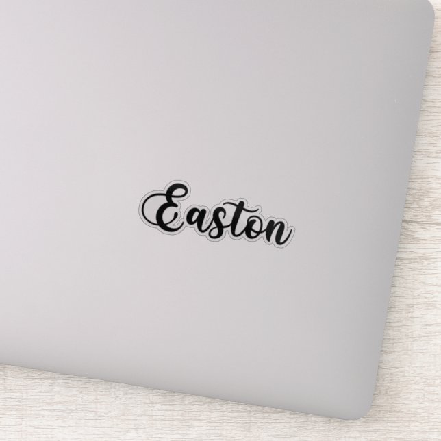 Easton Name - Handwritten Calligraphy Sticker (Detail)