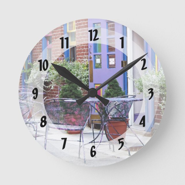 Easton PA - Outdoor Seating Round Clock (Front)