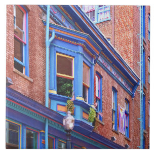 Easton PA - Street With Bay Window Ceramic Tile
