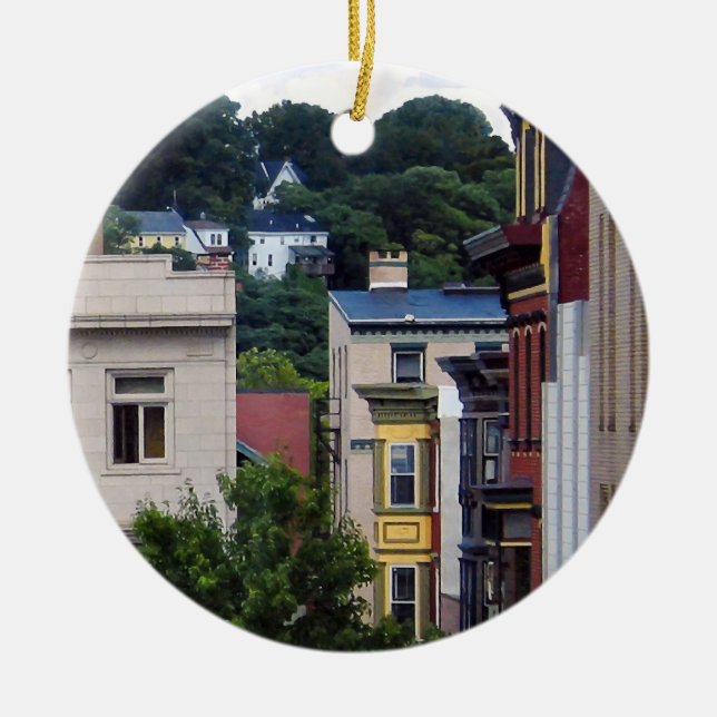 Easton PA - View From Window Ceramic Ornament (Front)