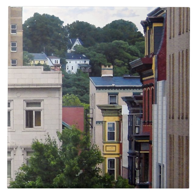 Easton PA - View From Window Ceramic Tile (Front)