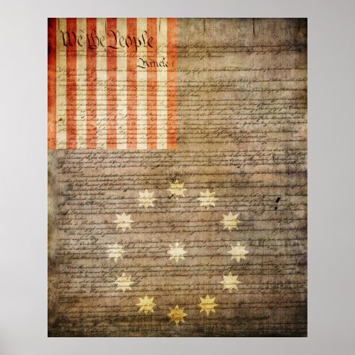 Easton Pennsylvania Flag Poster