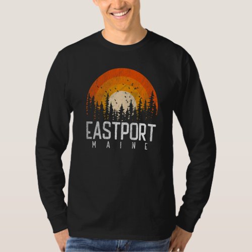 Eastport Maine ME Retro Style Vintage 70s 80s 90s T_Shirt