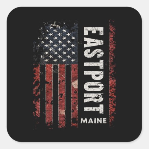 Eastport Maine Square Sticker