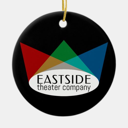 Eastside Theater Company Black   Ceramic Ornament