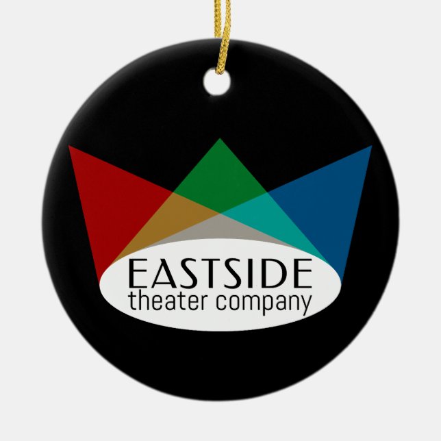 Eastside Theater Company, Black   Ceramic Ornament (Front)