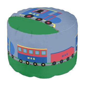 Eastward Train Set with Changeable Colors Pouf