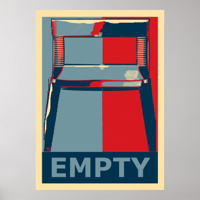 Eastwooding the Chair Funny Obama Political Satire Poster