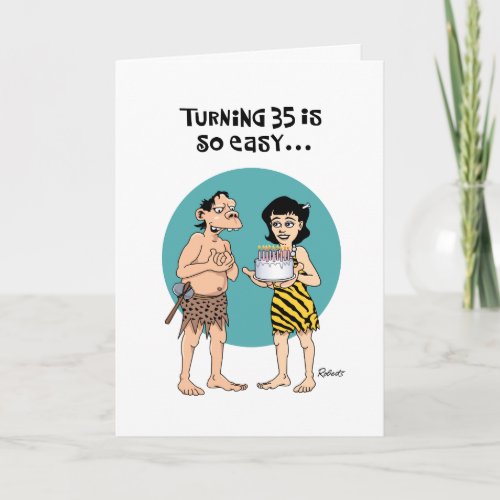 Easy 35th Birthday Card