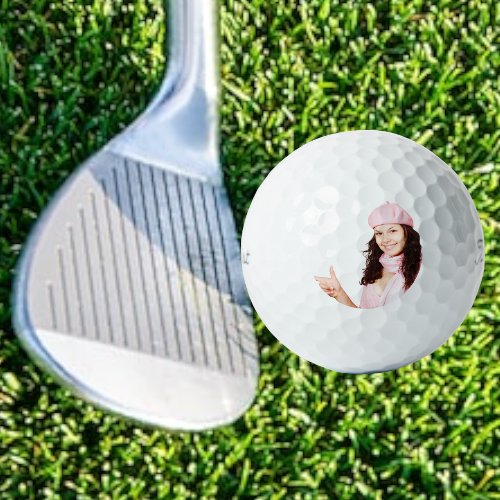 Easy add own photo personalized custom golf balls