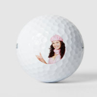 Easy add own photo personalized custom golf balls