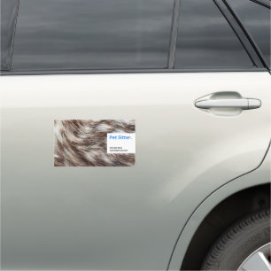 Easy Advertising Modern Pet Sitting Services Ad Car Magnet