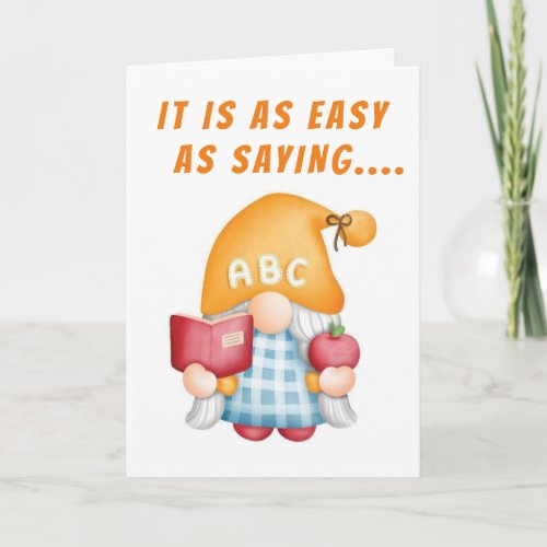 EASY AS ABC TO WISH NIECE HAPPY BIRTHDAY CARD