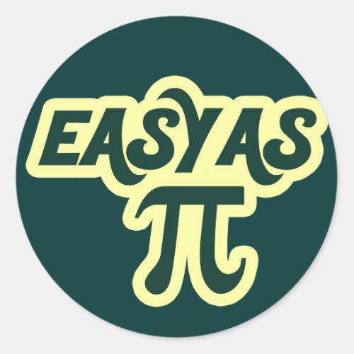 Easy as Pi Day Classic Round Sticker