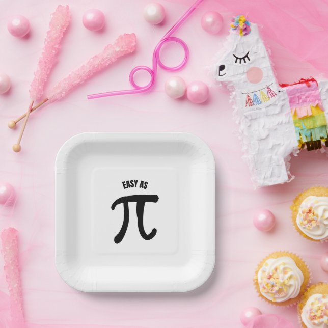 Easy as pi funny pi day paper plates (Party)