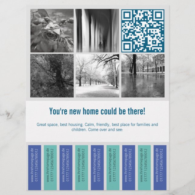 Easy Auto-Fill Tear Off Custom Business Tabs Sheet (Front)